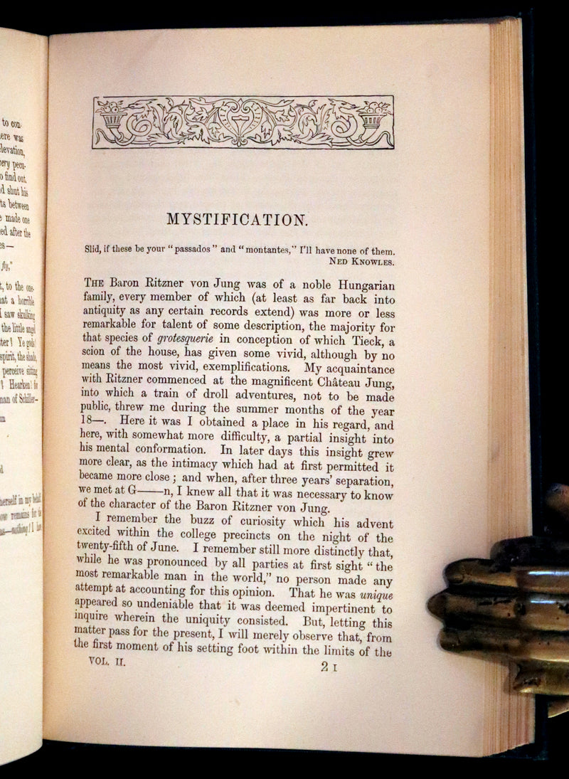 1890 Rare Book Set - The Works of Edgar Allan Poe (including Poems, Tales of Mystery and Imagination, Other).