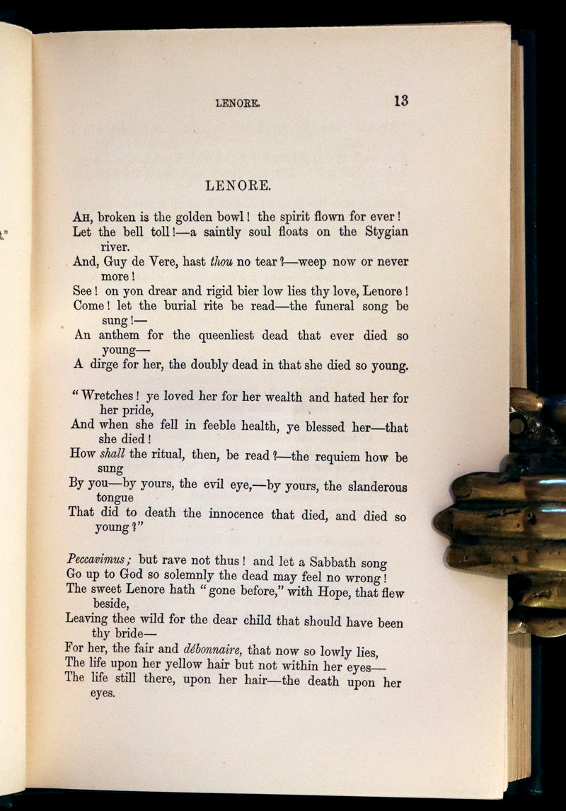 1890 Rare Book Set - The Works of Edgar Allan Poe (including Poems, Tales of Mystery and Imagination, Other).
