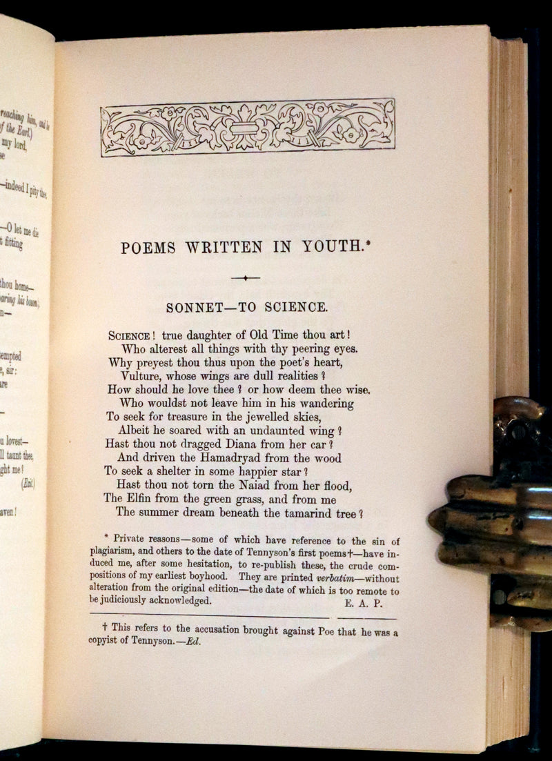 1890 Rare Book Set - The Works of Edgar Allan Poe (including Poems, Tales of Mystery and Imagination, Other).