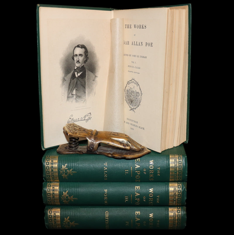 1890 Rare Book Set - The Works of Edgar Allan Poe (including Poems, Tales of Mystery and Imagination, Other).
