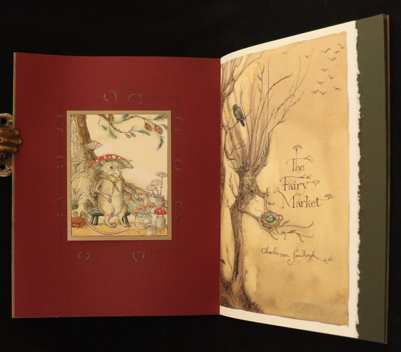 2009 Scarce First Edition - The Fairy Market by Charles van Sandwyk dedicated to Arthur Rackham.