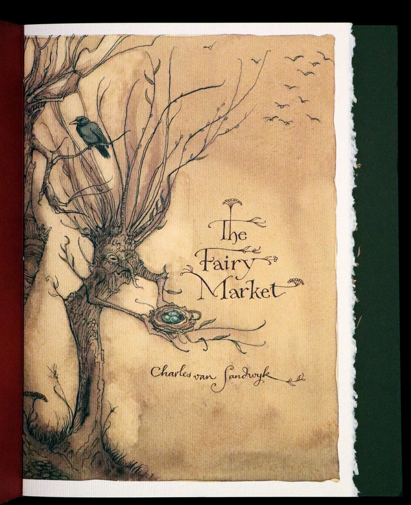 2009 Scarce First Edition - The Fairy Market by Charles van Sandwyk dedicated to Arthur Rackham.