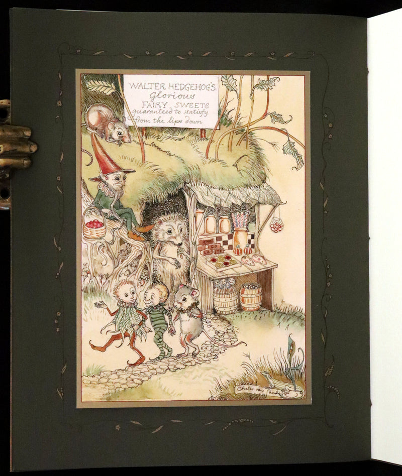 2009 Scarce First Edition - The Fairy Market by Charles van Sandwyk dedicated to Arthur Rackham.