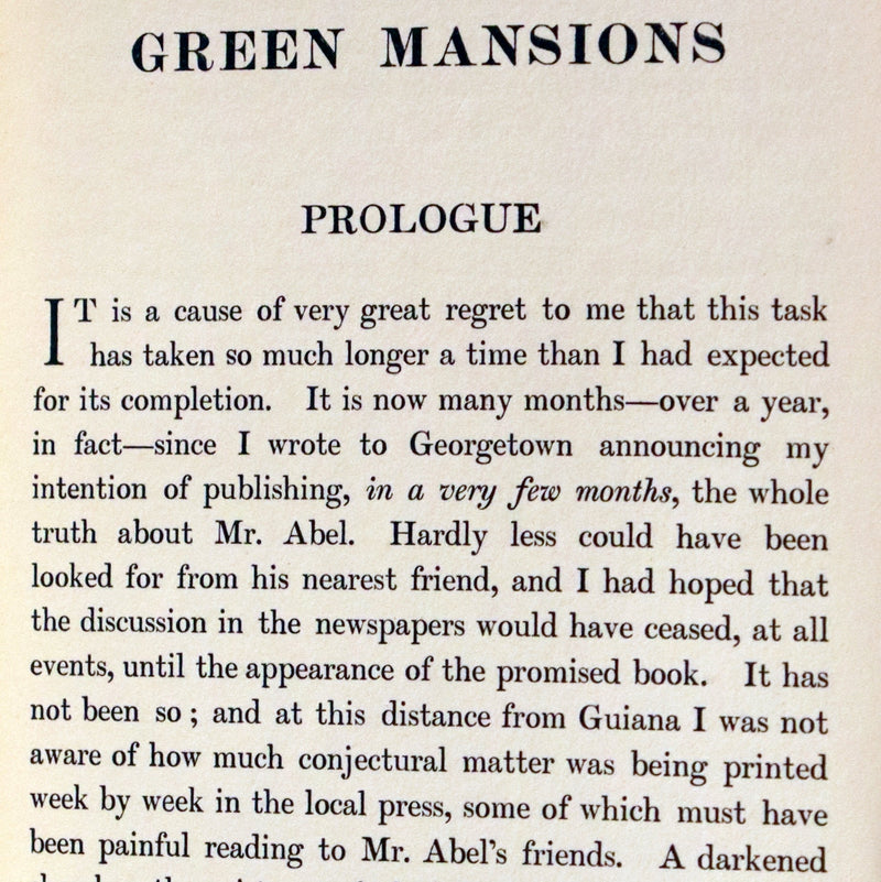 1904 First Edition bound by Bayntun - Green Mansions by W.H. Hudson. An early environmental novel.