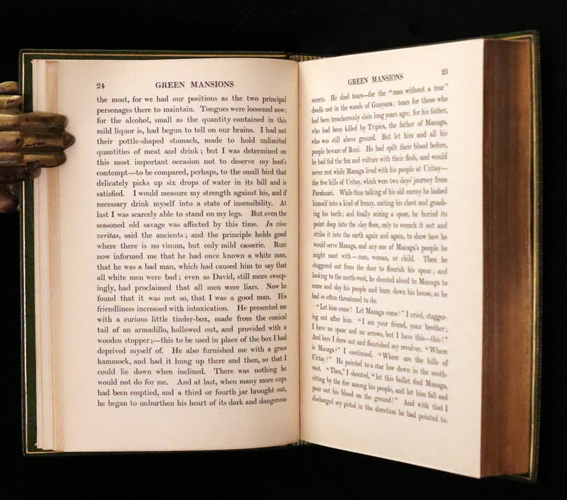 1904 Fine 1stED bound by Bayntun-Riviere - Green Mansions by W.H. Hudson. An early environmental novel.