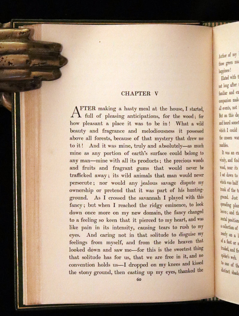 1904 Fine 1stED bound by Bayntun-Riviere - Green Mansions by W.H. Hudson. An early environmental novel.