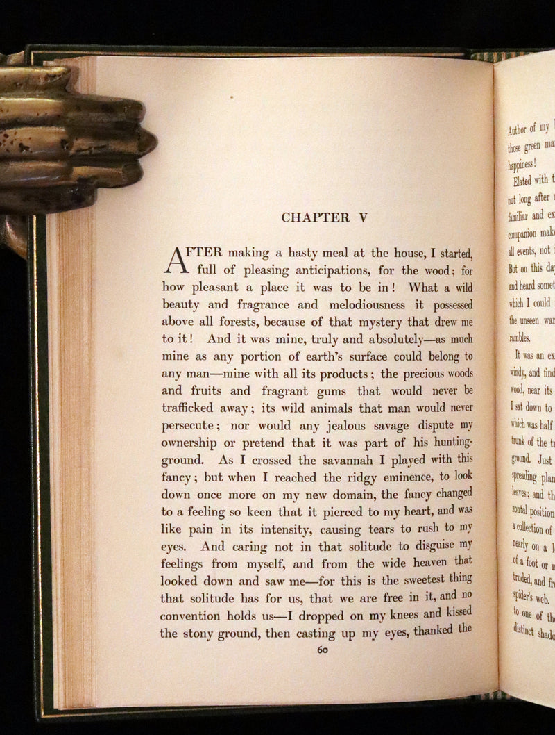 1904 First Edition bound by Bayntun - Green Mansions by W.H. Hudson. An early environmental novel.