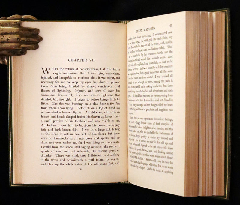 1904 First Edition bound by Bayntun - Green Mansions by W.H. Hudson. An early environmental novel.