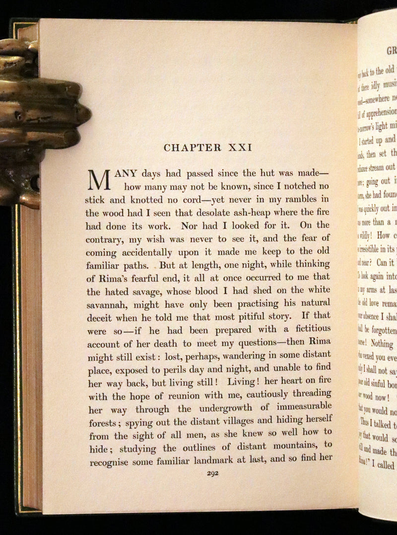 1904 First Edition bound by Bayntun - Green Mansions by W.H. Hudson. An early environmental novel.