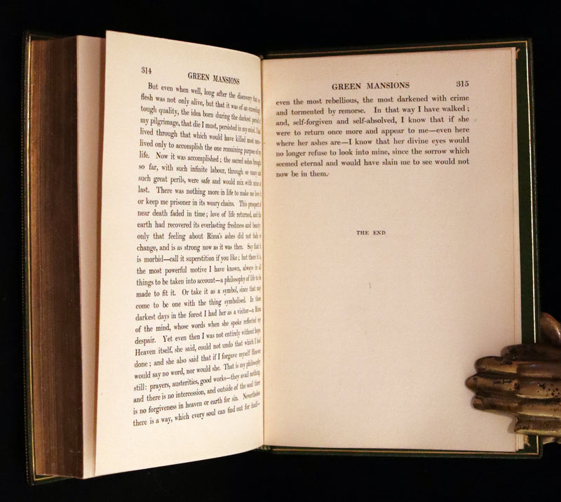 1904 Fine 1stED bound by Bayntun-Riviere - Green Mansions by W.H. Hudson. An early environmental novel.