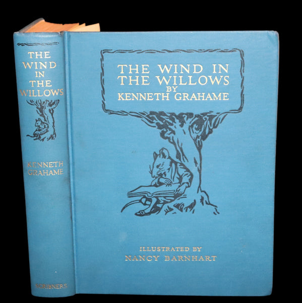 1937 Rare Book - The WIND IN THE WILLOWS by K. Grahame. Illustrated by Nancy Barnhart.