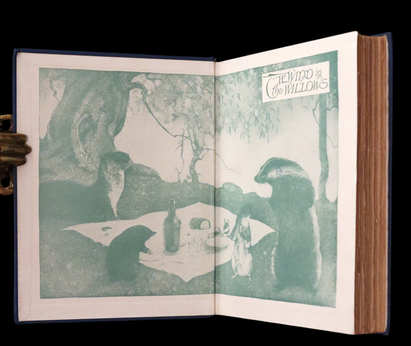 1937 Rare Book - The WIND IN THE WILLOWS by K. Grahame. Illustrated by Nancy Barnhart.