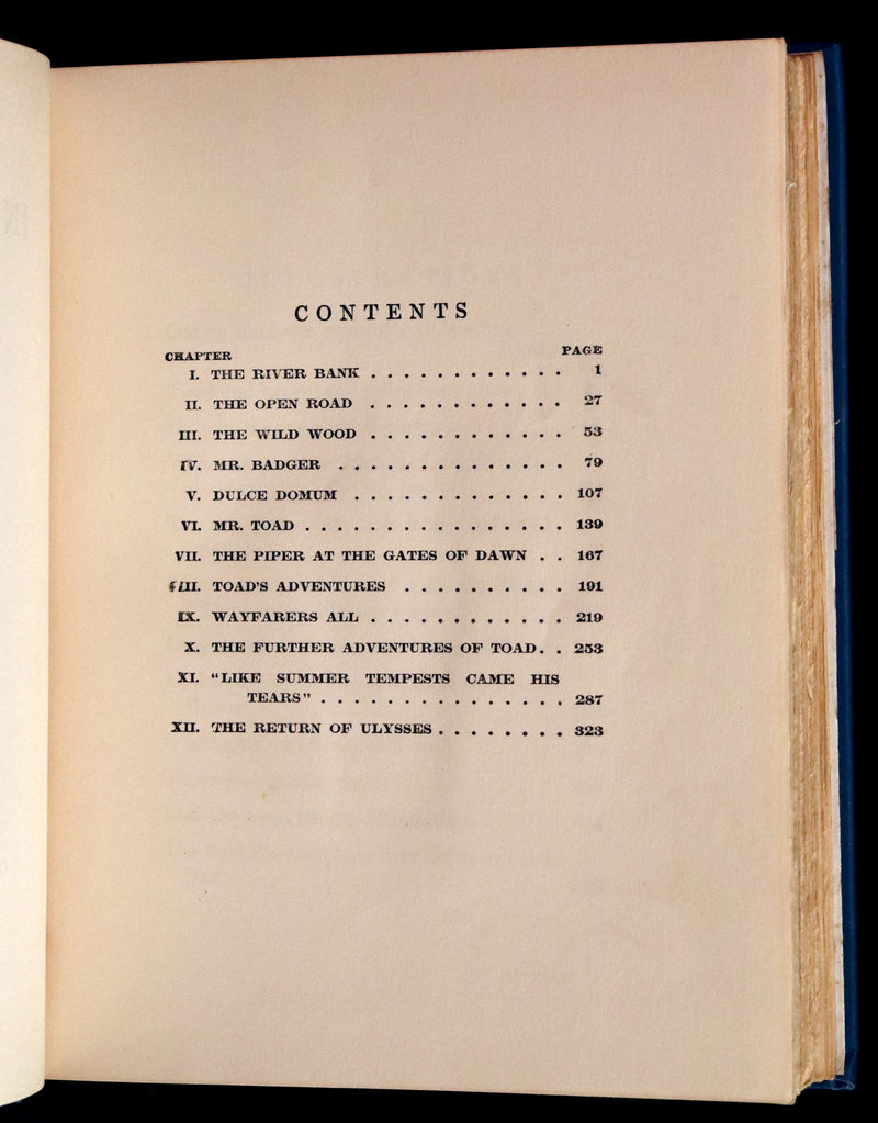 1937 Rare Book - The WIND IN THE WILLOWS by K. Grahame. Illustrated by Nancy Barnhart.