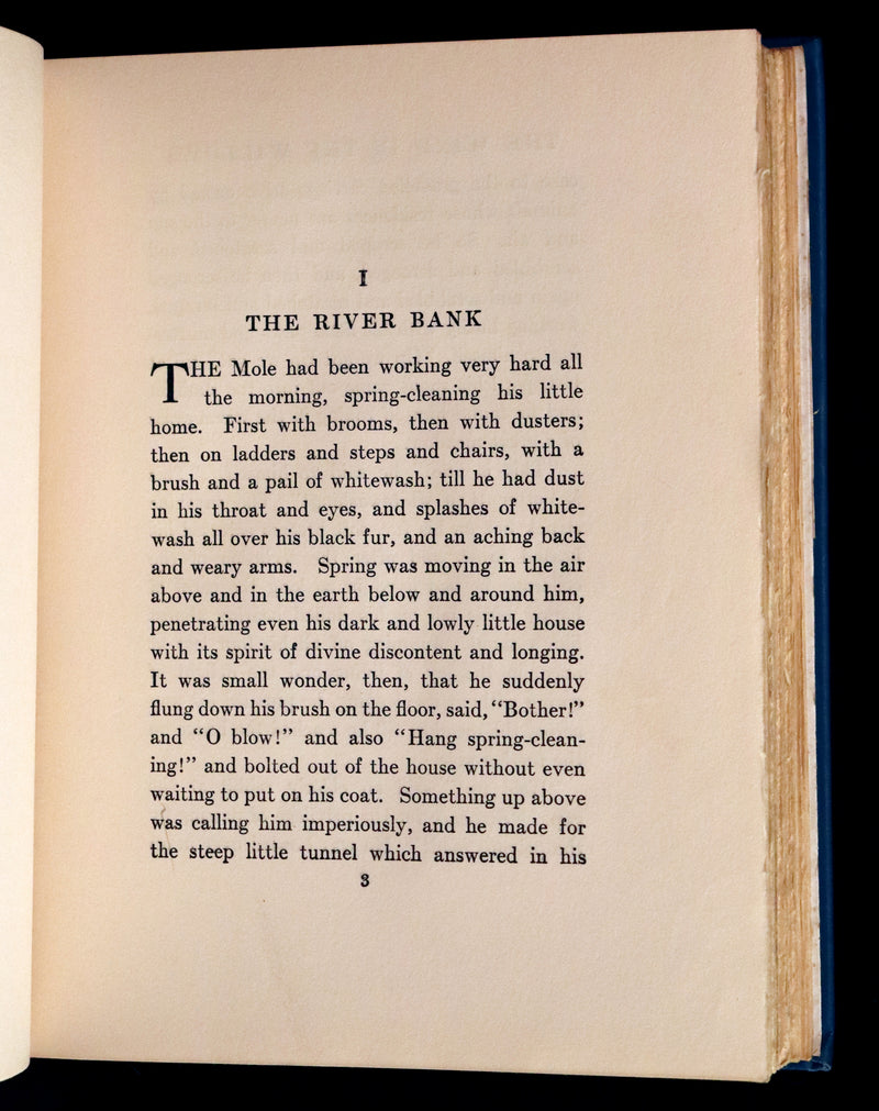 1937 Rare Book - The WIND IN THE WILLOWS by K. Grahame. Illustrated by Nancy Barnhart.