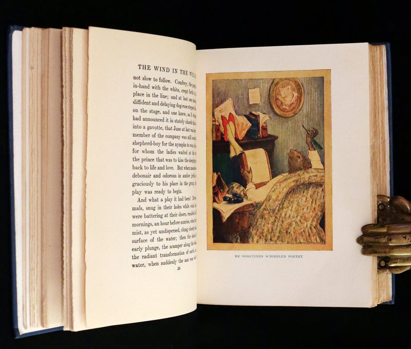 1937 Rare Book - The WIND IN THE WILLOWS by K. Grahame. Illustrated by Nancy Barnhart.