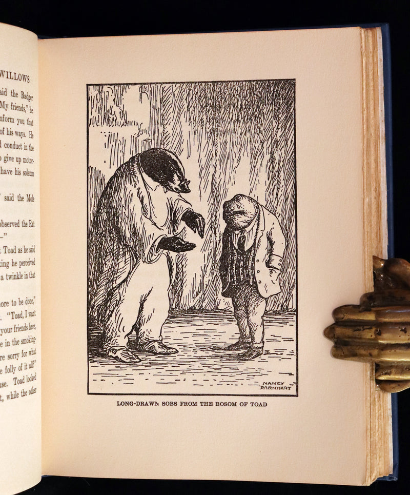 1937 Rare Book - The WIND IN THE WILLOWS by K. Grahame. Illustrated by Nancy Barnhart.