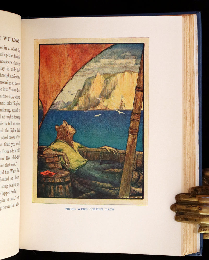 1937 Rare Book - The WIND IN THE WILLOWS by K. Grahame. Illustrated by Nancy Barnhart.