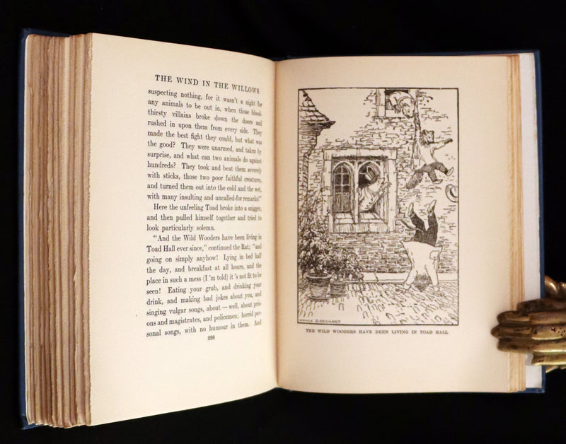 1937 Rare Book - The WIND IN THE WILLOWS by K. Grahame. Illustrated by Nancy Barnhart.