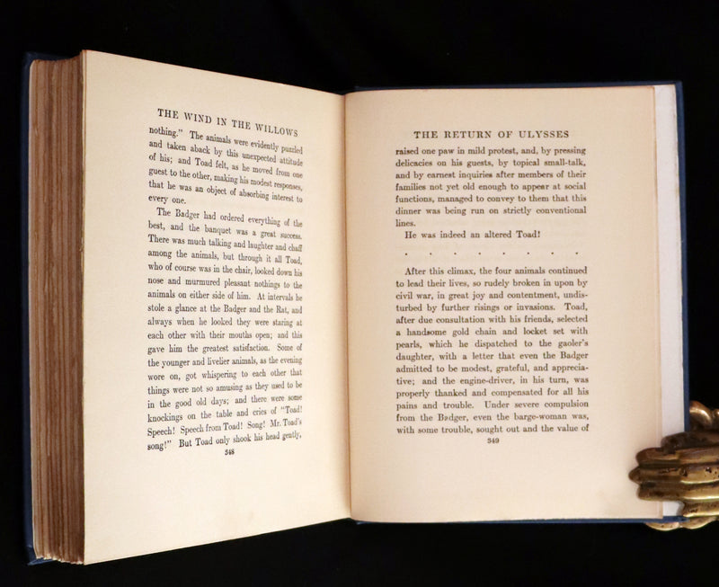 1937 Rare Book - The WIND IN THE WILLOWS by K. Grahame. Illustrated by Nancy Barnhart.