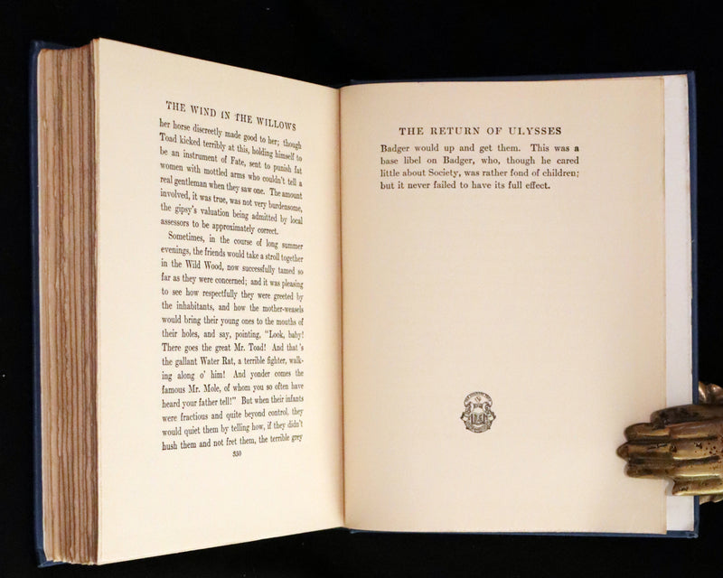 1937 Rare Book - The WIND IN THE WILLOWS by K. Grahame. Illustrated by Nancy Barnhart.