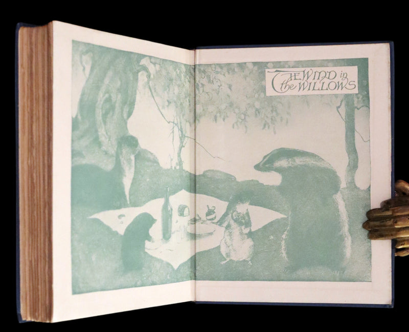 1937 Rare Book - The WIND IN THE WILLOWS by K. Grahame. Illustrated by Nancy Barnhart.