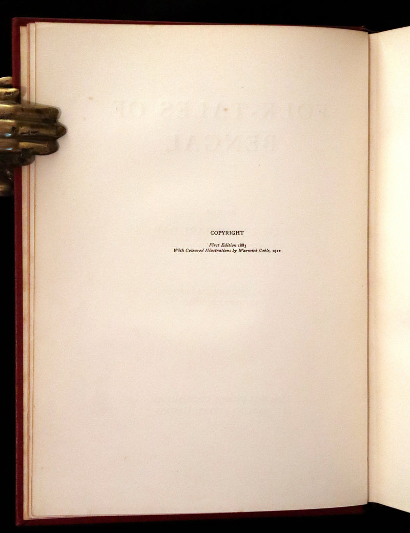 1912 Rare First Edition - Folk-Tales of Bengal Illustrated by Warwick Goble. Bengal's Fairy Tale.