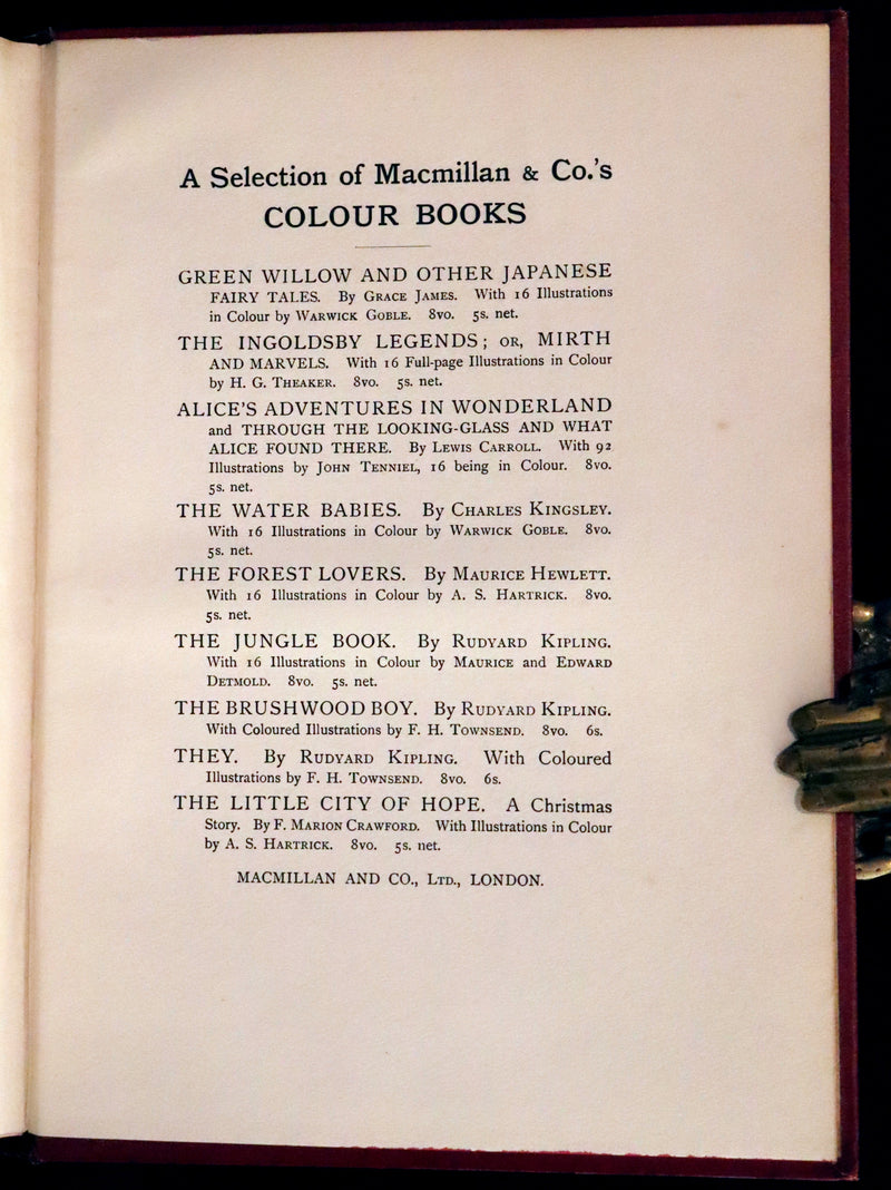 1912 Rare First Edition - Folk-Tales of Bengal Illustrated by Warwick Goble. Bengal's Fairy Tale.