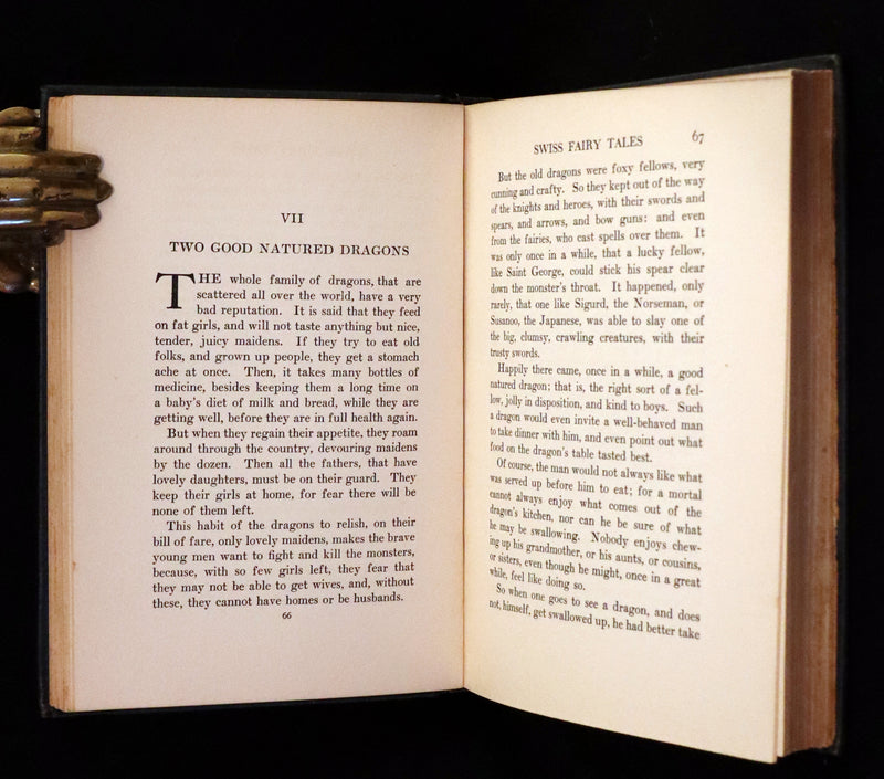 1920 Scarce First Edition - Swiss Fairy Tales by William Elliot Griffis, Illustrated by George Carlson.