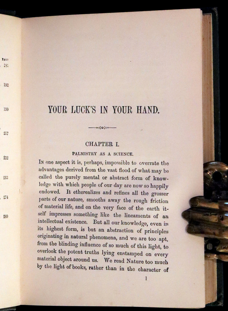 1890 Scarce Book - Your Luck's in your Hand, PALMISTRY with some account of the Gipsies