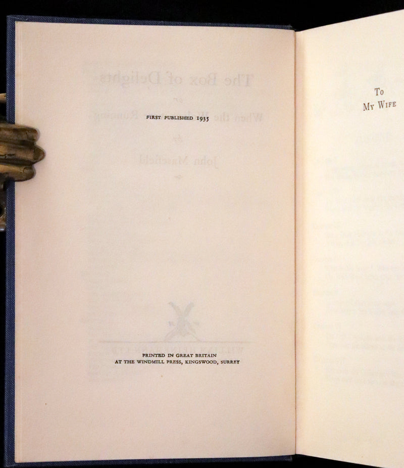 1935 First Edition - The Box of Delights or When the Wolves Were Running by John Masefield.