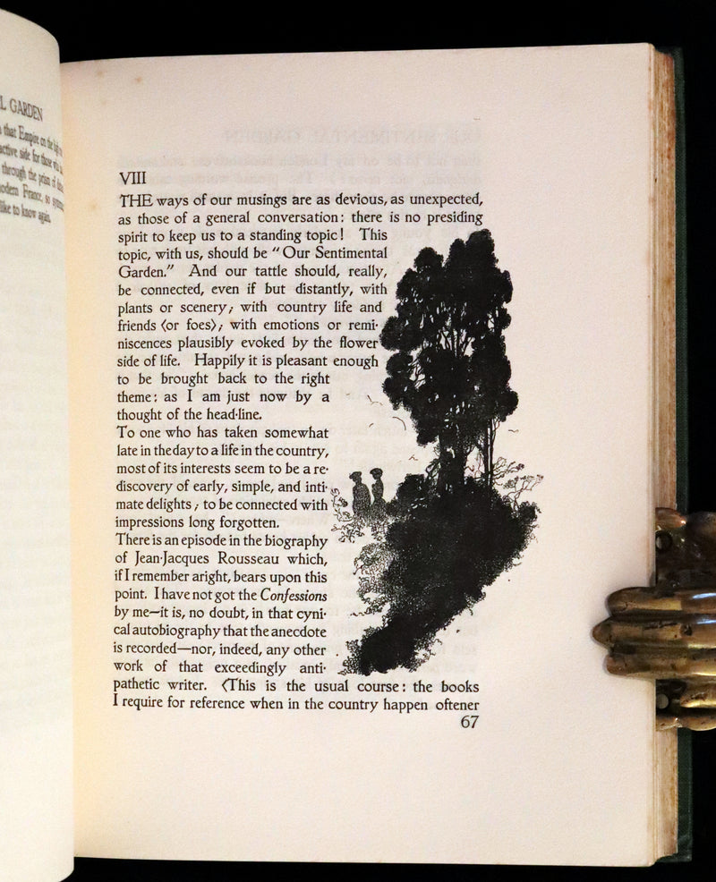 1914 Rare First Edition - Our Sentimental Garden by Agnes and Egerton Castle, Illustrated by Charles Robinson.