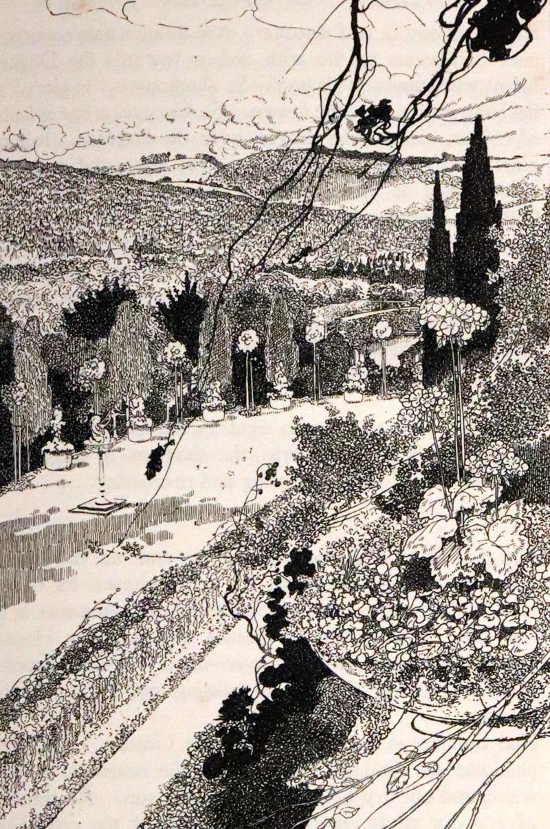 1914 Rare First Edition - Our Sentimental Garden by Agnes and Egerton Castle, Illustrated by Charles Robinson.