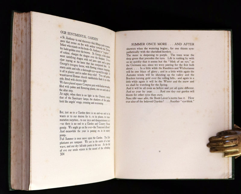 1914 Rare First Edition - Our Sentimental Garden by Agnes and Egerton Castle, Illustrated by Charles Robinson.