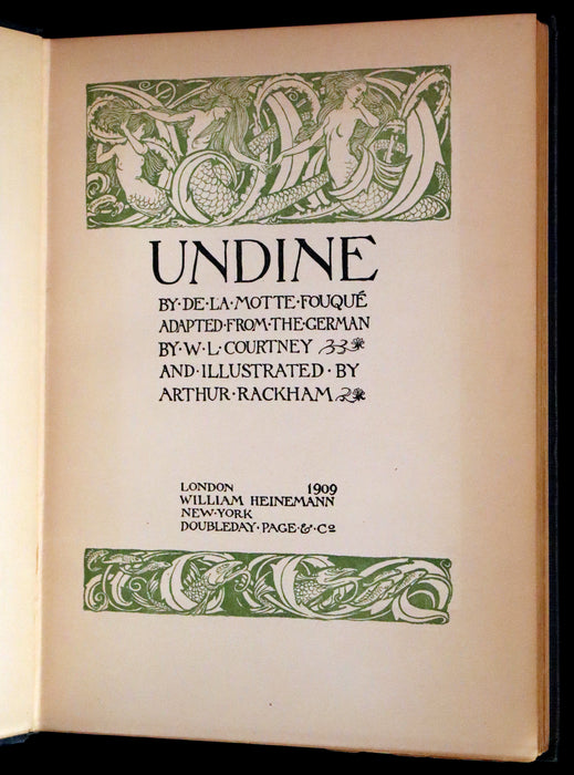 1909 Rare First Edition - Undine by De La Motte Fouque, illustrated by Arthur Rackham.