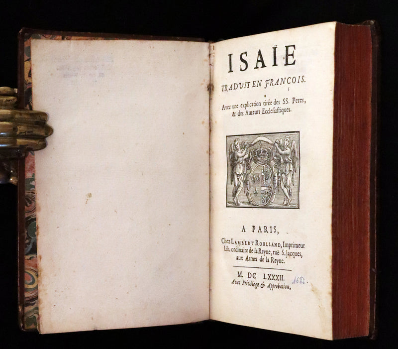 1682 Scarce Latin French Book - The Book of Isaiah - Isaie.