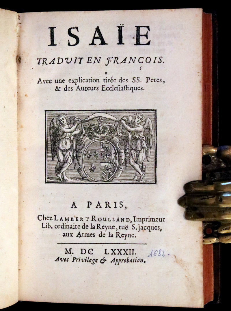 1682 Scarce Latin French Book - The Book of Isaiah - Isaie.