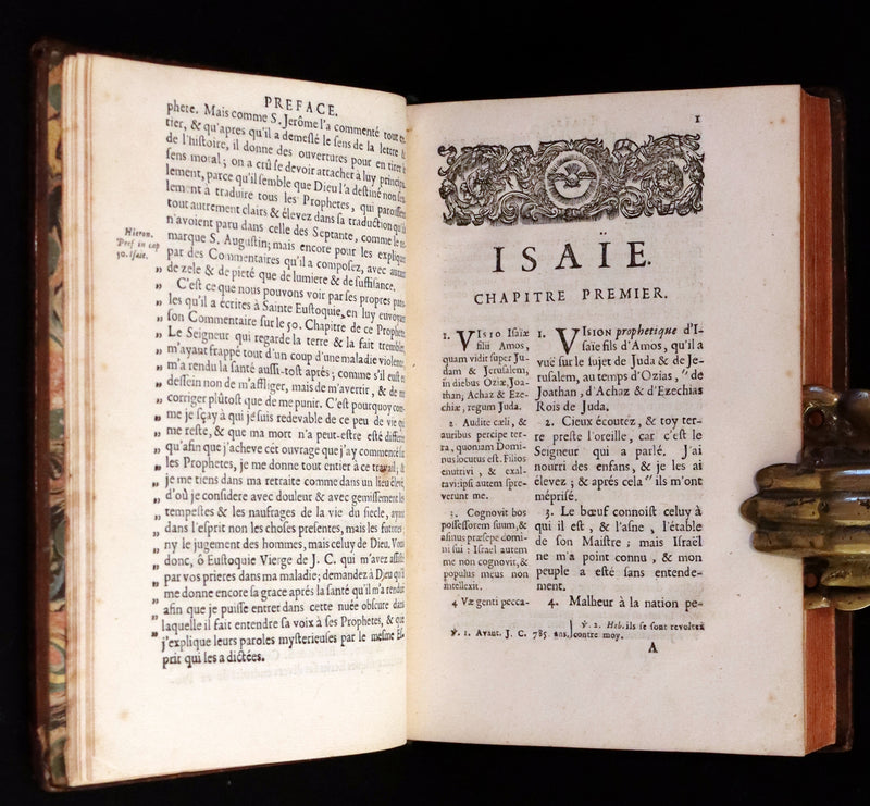 1682 Scarce Latin French Book - The Book of Isaiah - Isaie.