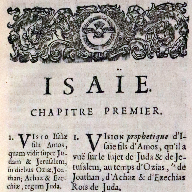 1682 Scarce Latin French Book - The Book of Isaiah - Isaie.