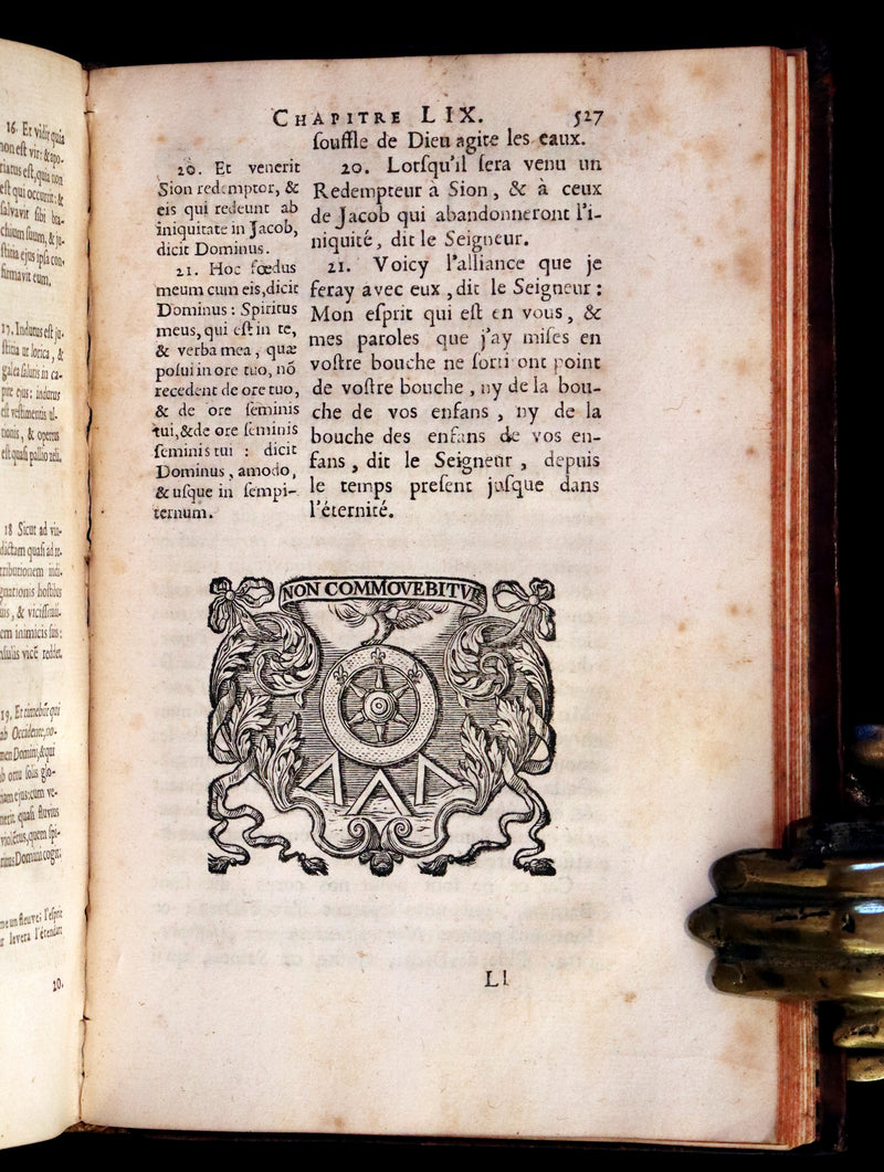 1682 Scarce Latin French Book - The Book of Isaiah - Isaie.