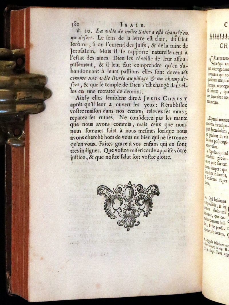 1682 Scarce Latin French Book - The Book of Isaiah - Isaie.