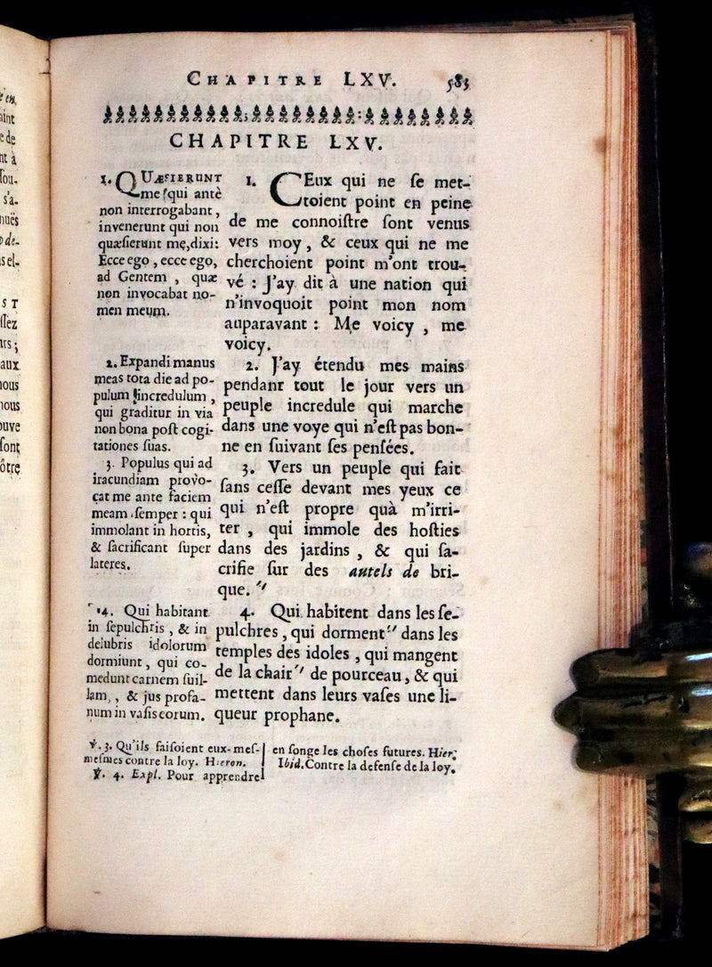 1682 Scarce Latin French Book - The Book of Isaiah - Isaie.