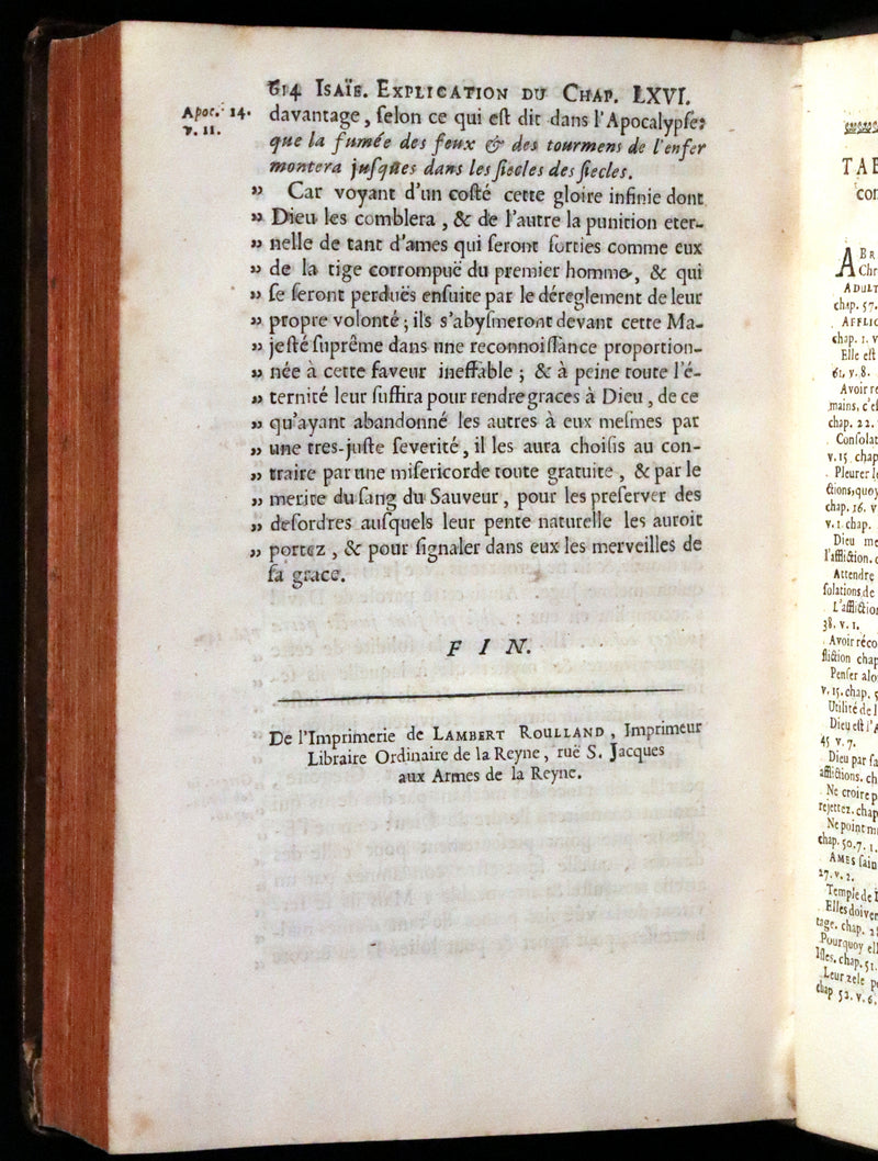 1682 Scarce Latin French Book - The Book of Isaiah - Isaie.