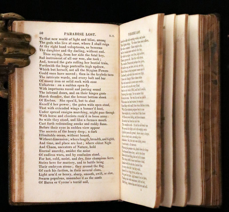 1829 Rare Book ~ Paradise Lost, a Poem in Twelve Books by John Milton.