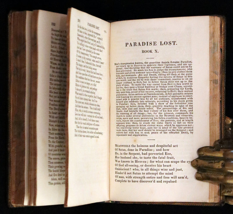 1829 Rare Book ~ Paradise Lost, a Poem in Twelve Books by John Milton.