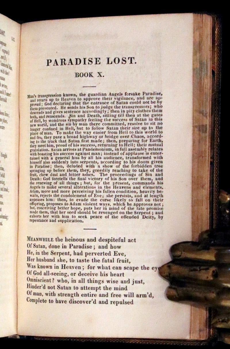 1829 Rare Book ~ Paradise Lost, a Poem in Twelve Books by John Milton.