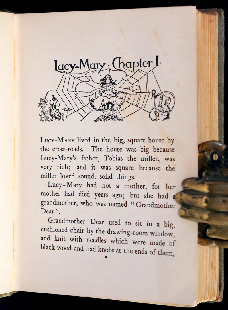1910 Scarce First Edition - Lucy-Mary or The Cobweb Cloak illustrated by Margaret W. Tarrant.