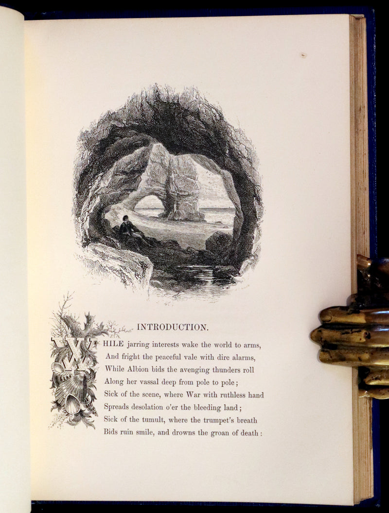 1858 Rare Victorian Book - The Shipwreck by William Falconer, illustrated by Birket Foster.