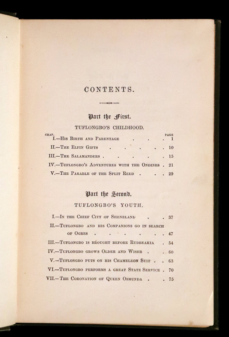 1890 Scarce Victorian Edition - Tuflongbo's Life and Adventures. Holme Lee's Fairy Tale illustrated.