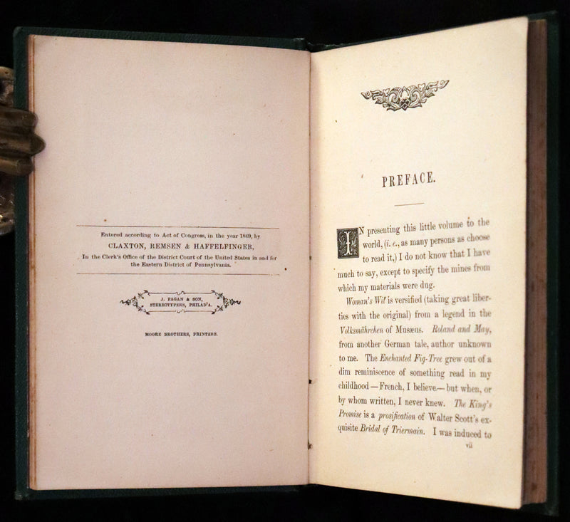 1869 Scarce First Edition ~ Legends from Fairy Land by Anna Bache.
