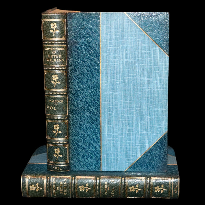 1884 Rare Book Set - The Life & Adventures of Peter Wilkins, Utopian Science Fiction Masterpiece.
